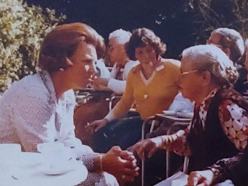 My grandma talking with prinses Beatrix in 1979. Beatrix was queen from the Netherlands from 1980 until 2013